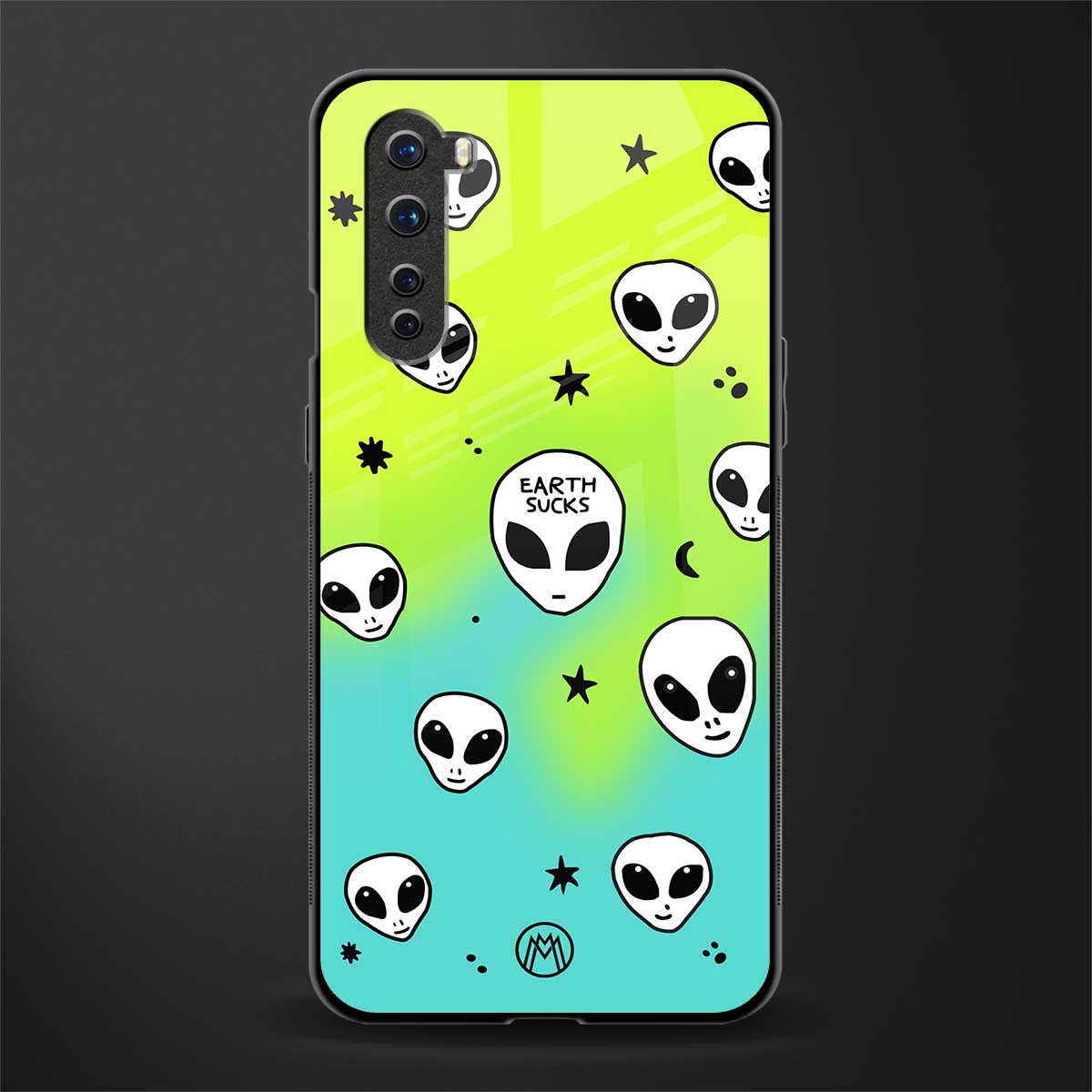 earth sucks neon edition glass case for oneplus nord ac2001 image