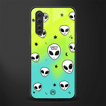 earth sucks neon edition glass case for oneplus nord ac2001 image