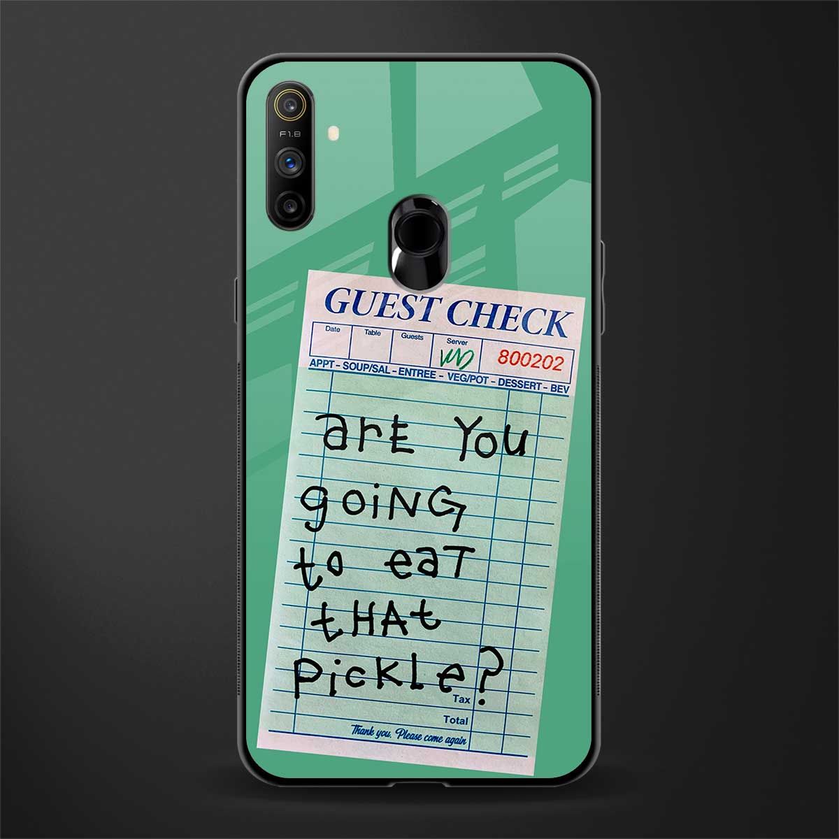 eat that pickle glass case for realme narzo 10a image