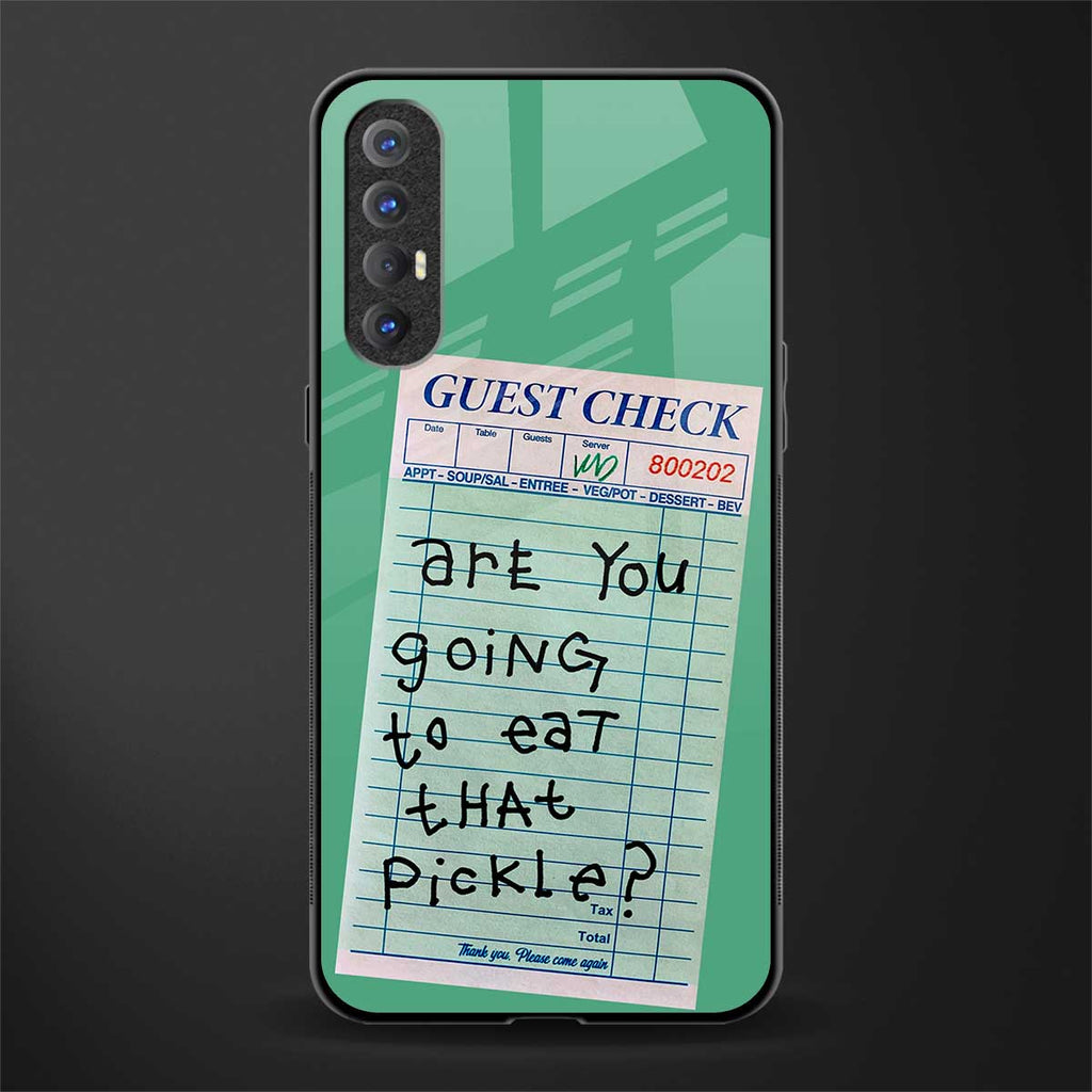 eat that pickle glass case for oppo reno 3 pro image