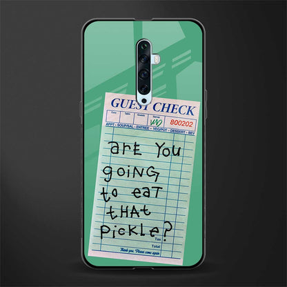 eat that pickle glass case for oppo reno 2f image