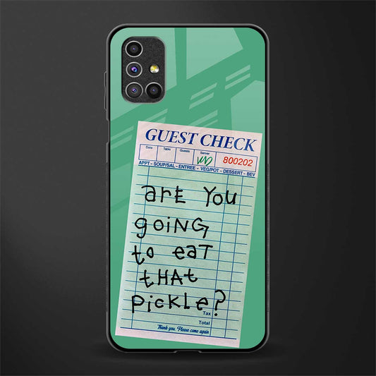 eat that pickle glass case for samsung galaxy m51 image