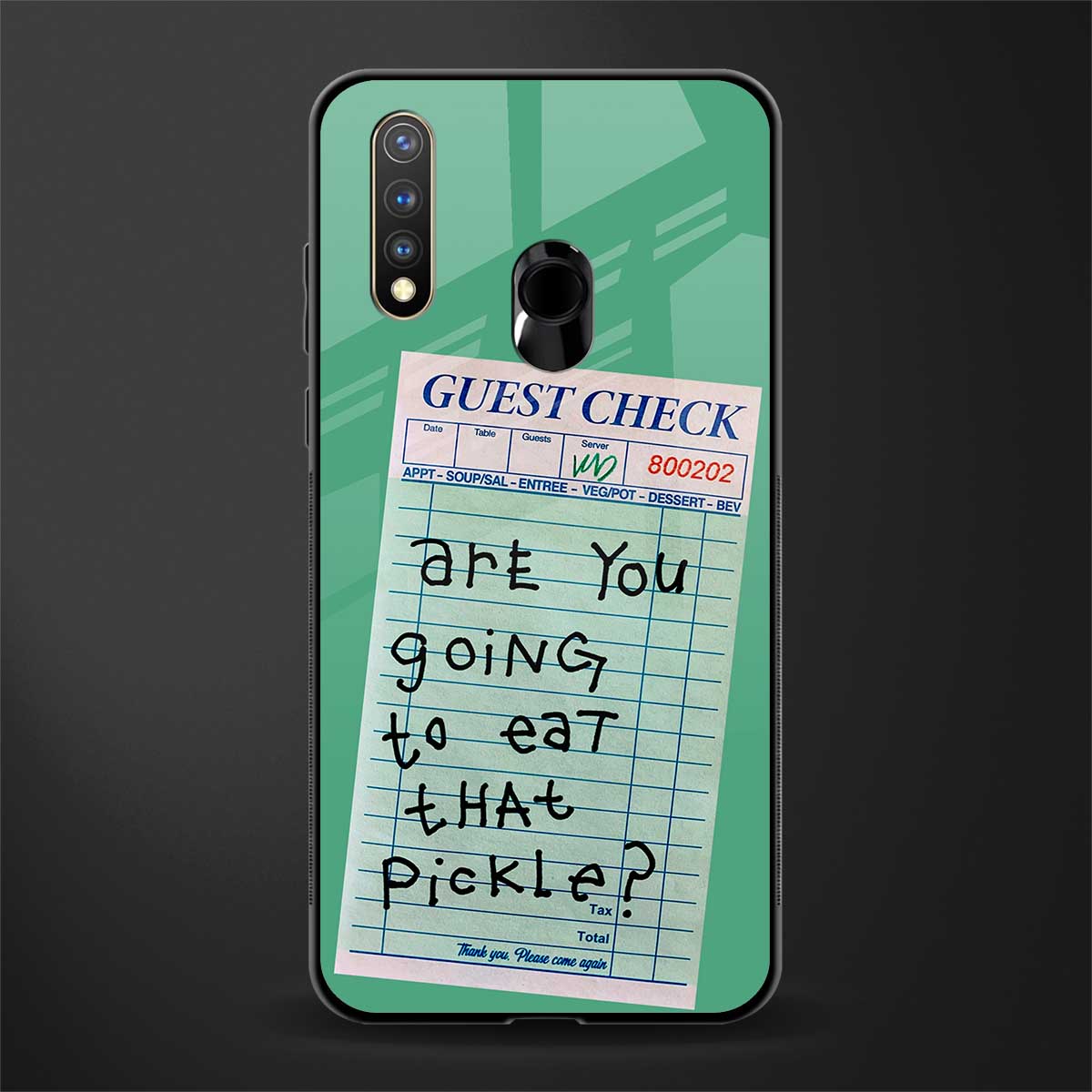 eat that pickle glass case for vivo u20 image