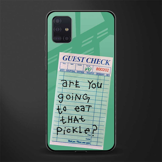 eat that pickle glass case for samsung galaxy a71 image