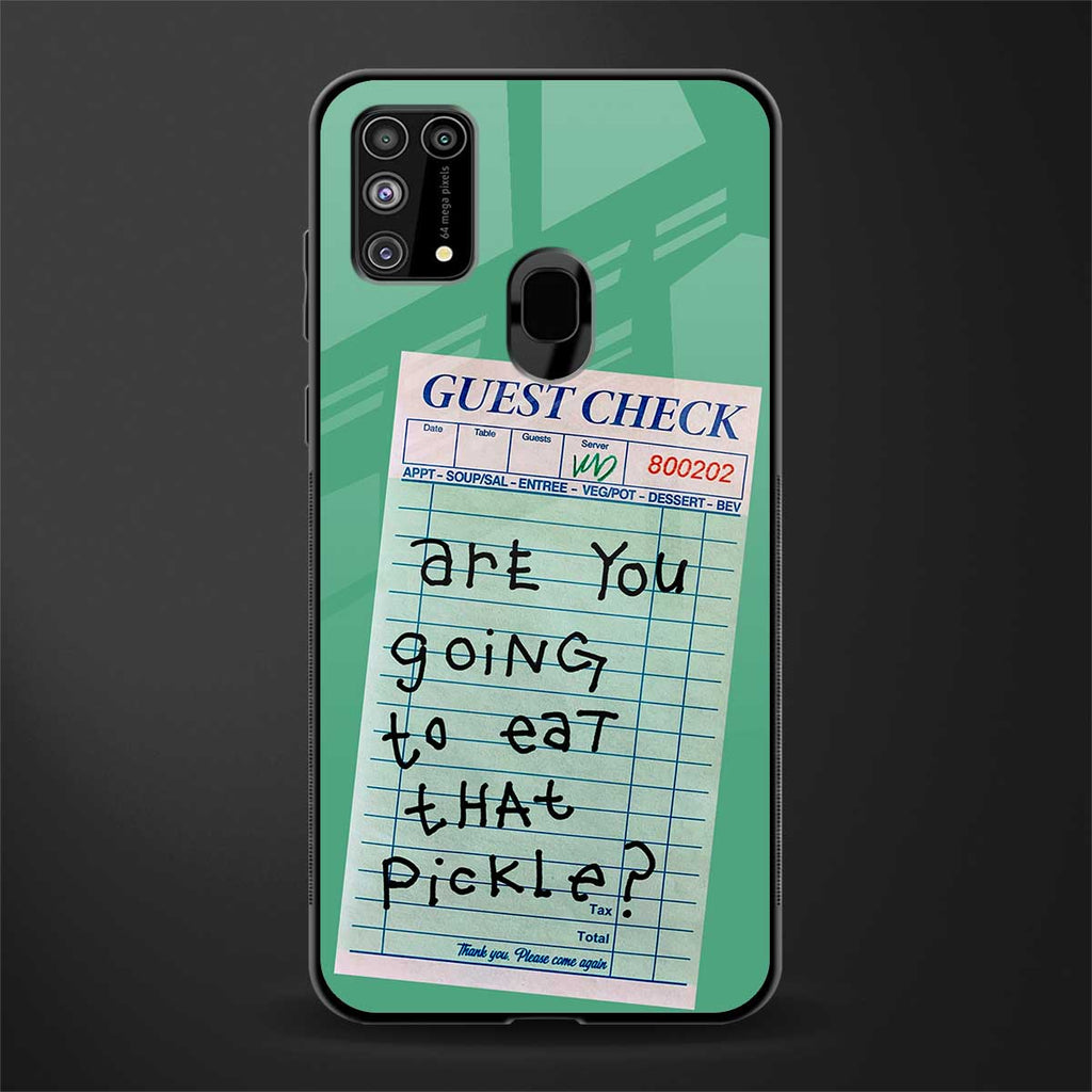 eat that pickle glass case for samsung galaxy m31 prime edition image