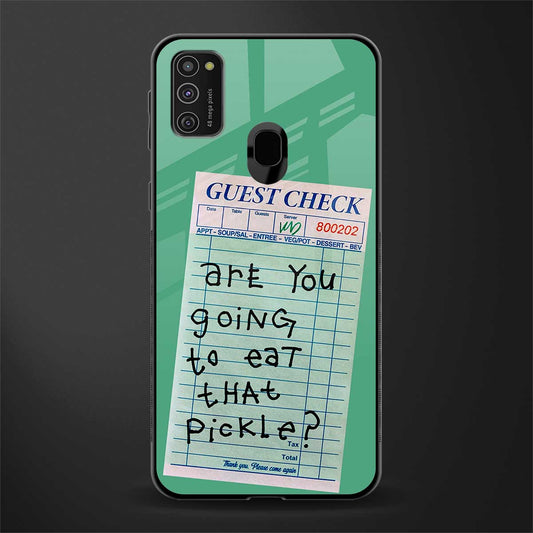 eat that pickle glass case for samsung galaxy m30s image