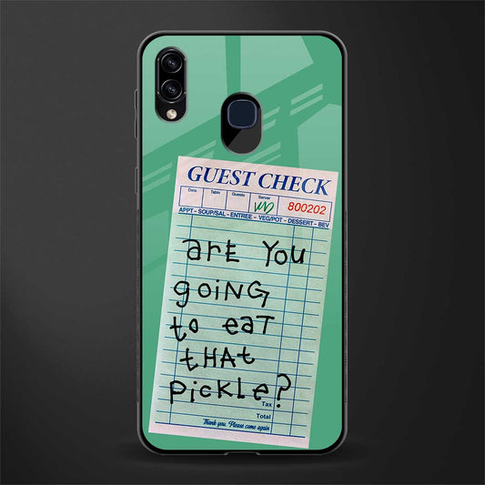 eat that pickle glass case for samsung galaxy m10s image