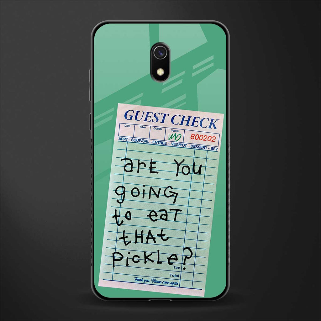 eat that pickle glass case for redmi 8a image