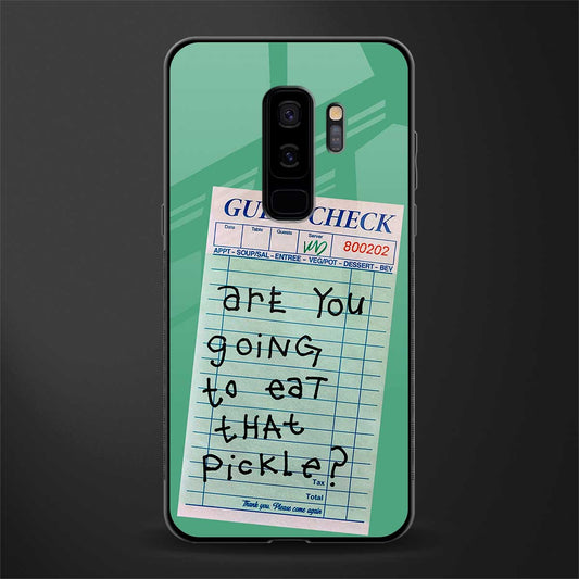 eat that pickle glass case for samsung galaxy s9 plus image