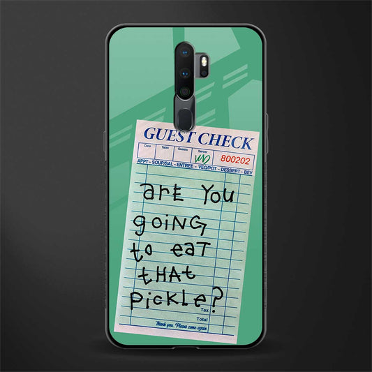 eat that pickle glass case for oppo a5 2020 image