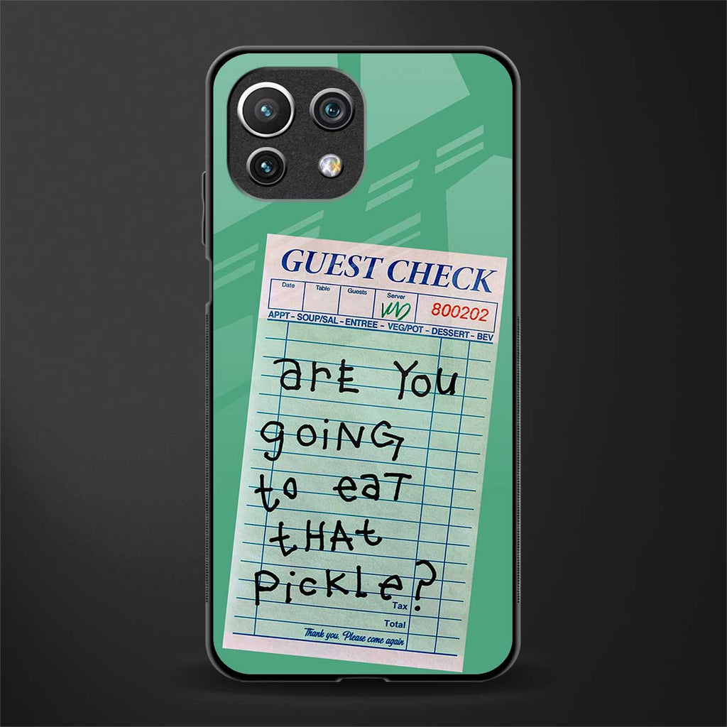 eat that pickle glass case for mi 11 lite image