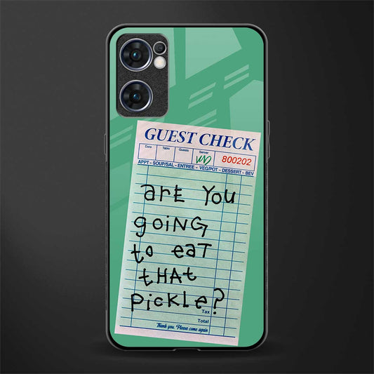eat that pickle glass case for oppo reno7 5g image