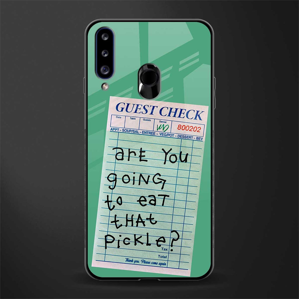 eat that pickle glass case for samsung galaxy a20s image