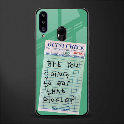 eat that pickle glass case for samsung galaxy a20s image