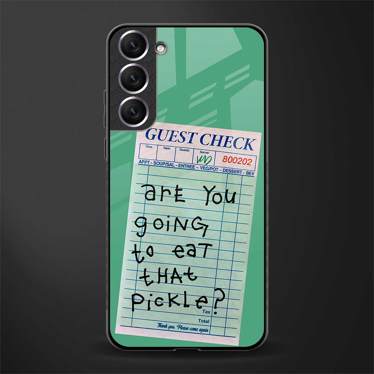 eat that pickle glass case for samsung galaxy s21 fe 5g image