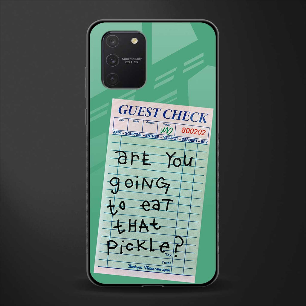 eat that pickle glass case for samsung galaxy s10 lite image