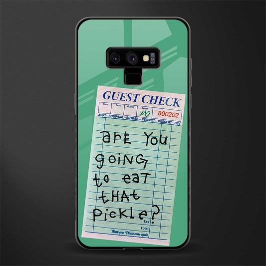 eat that pickle glass case for samsung galaxy note 9 image