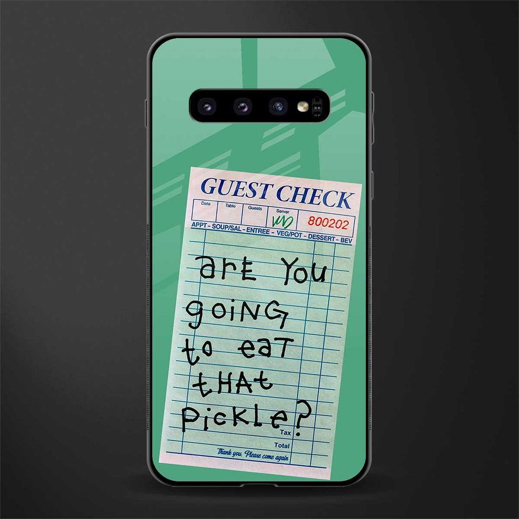 eat that pickle glass case for samsung galaxy s10 image