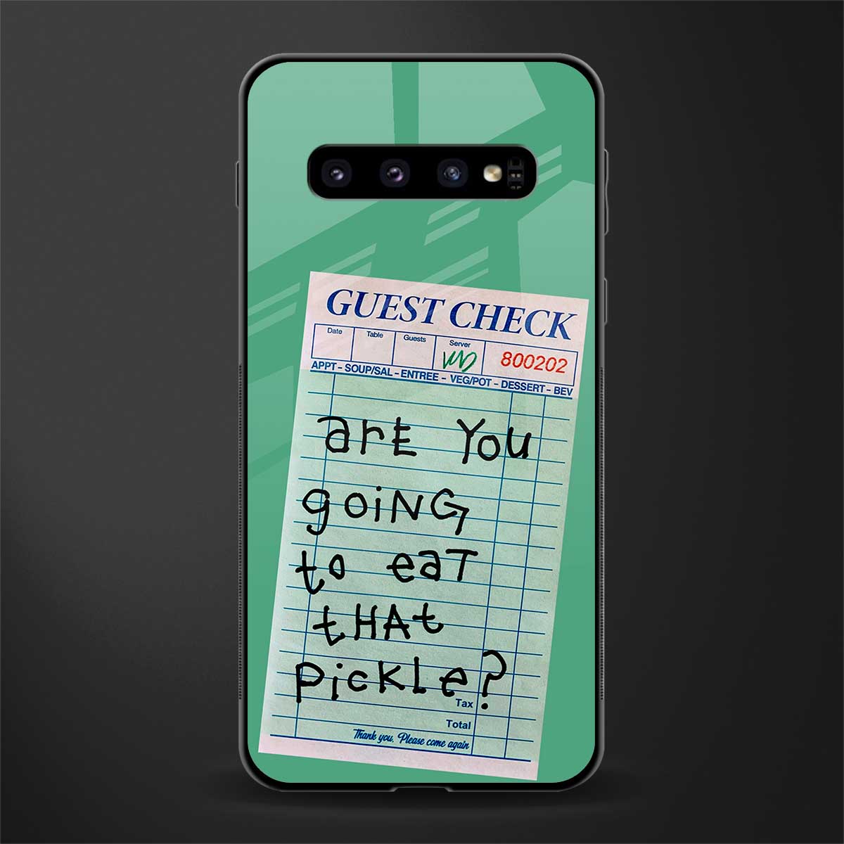 eat that pickle glass case for samsung galaxy s10 image