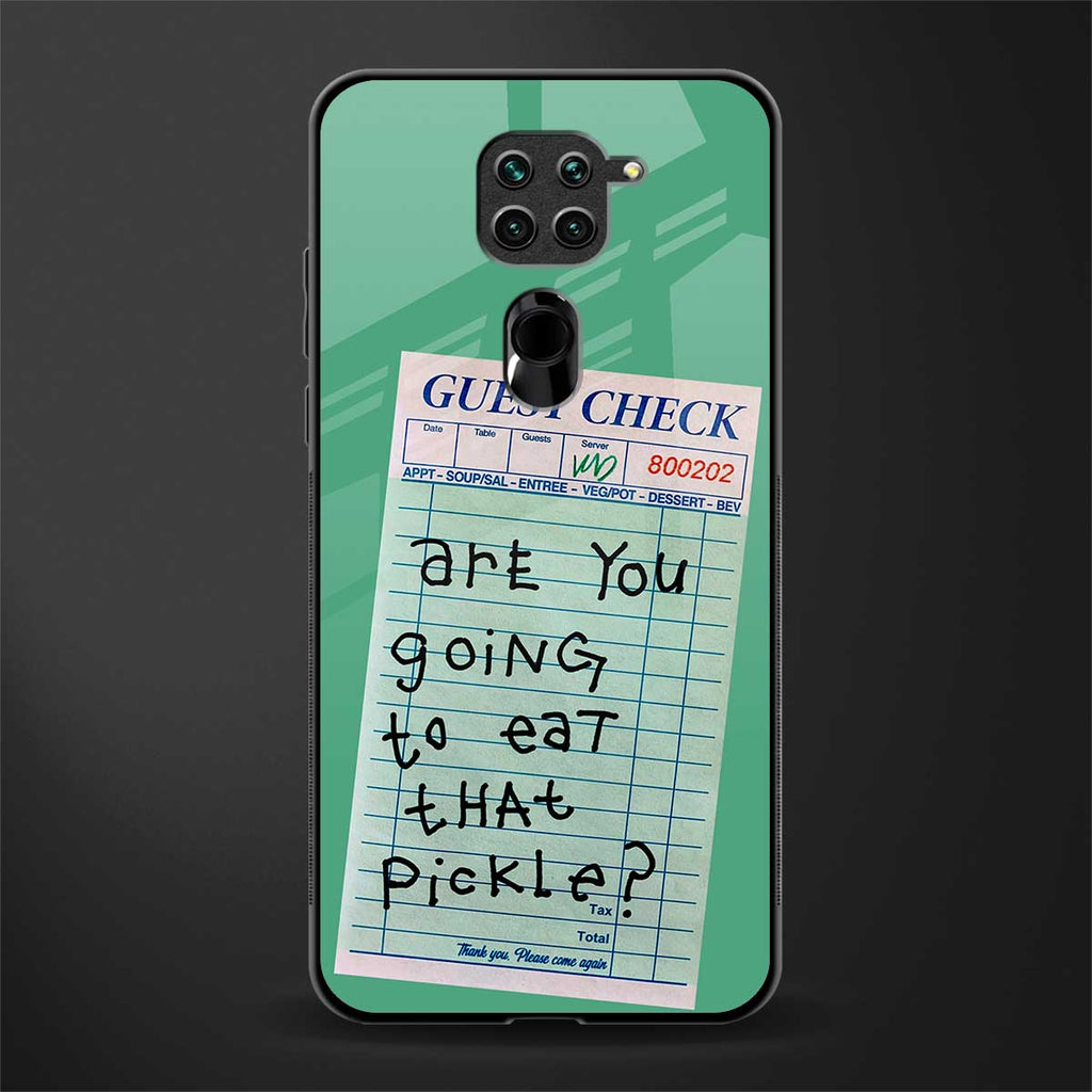 eat that pickle glass case for redmi note 9 image