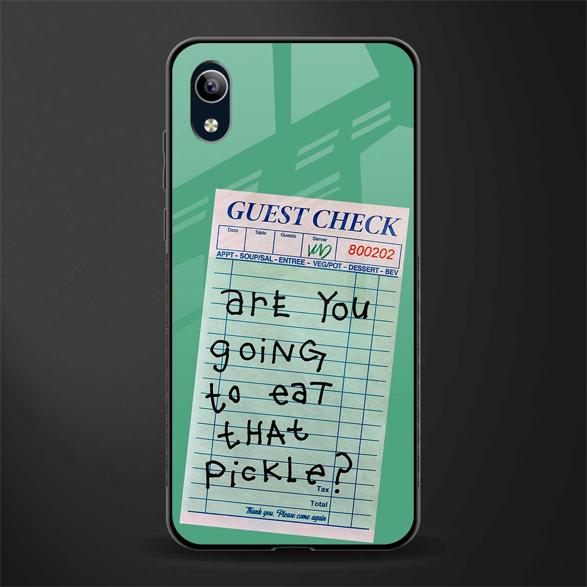 eat that pickle glass case for vivo y1s without fingerprint image