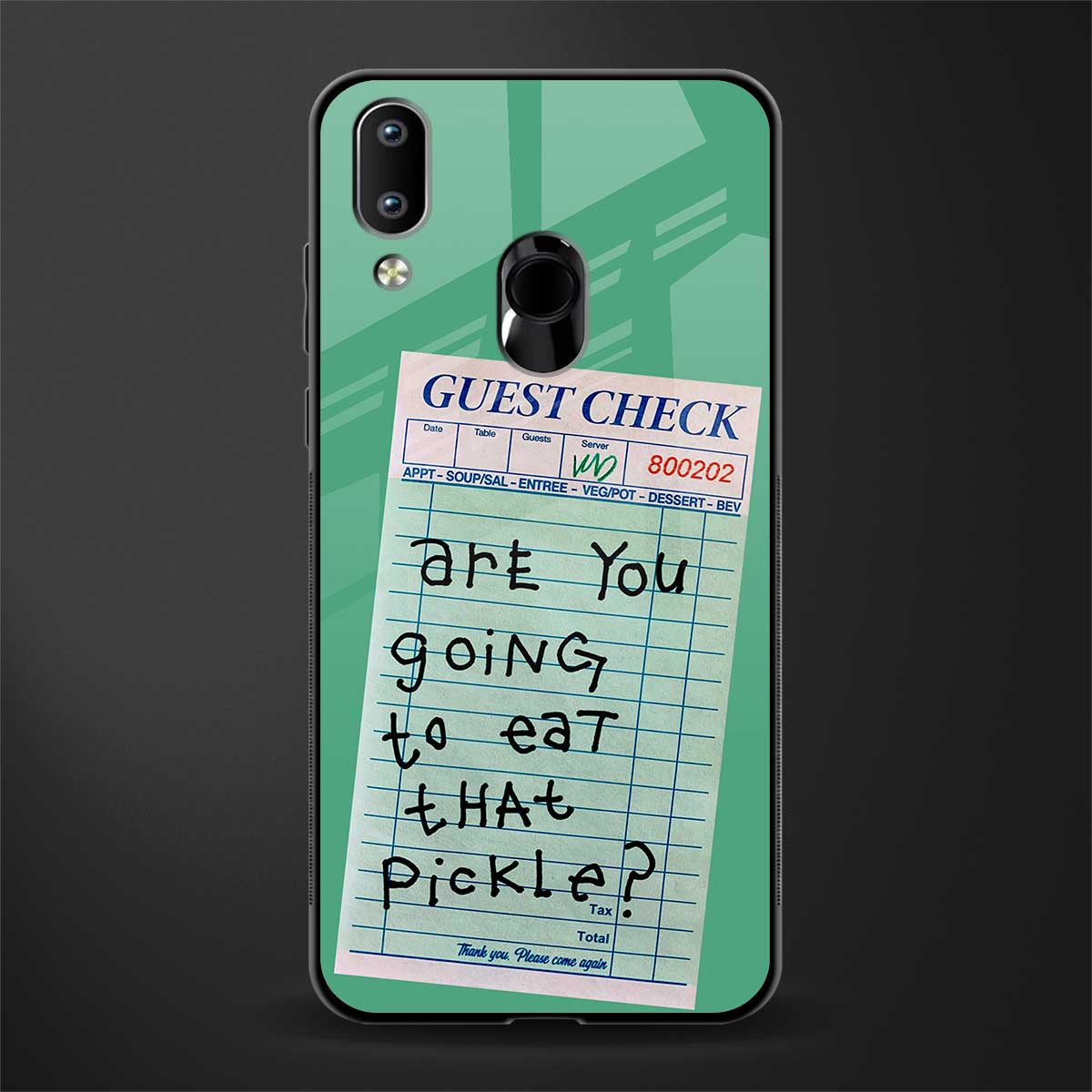 eat that pickle glass case for vivo y91 image