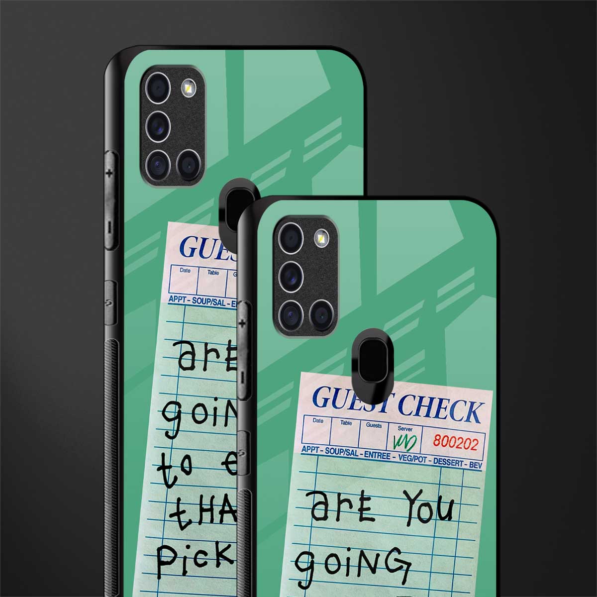 eat that pickle glass case for samsung galaxy a21s image-2