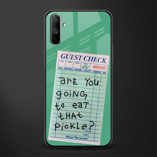 eat that pickle glass case for realme c3 image