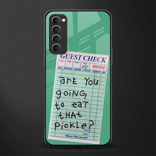 eat that pickle glass case for oppo reno 4 pro image