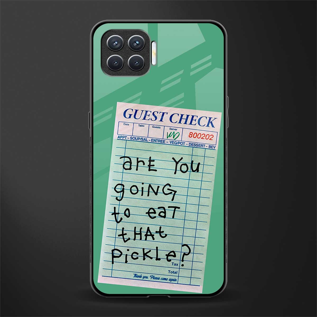 eat that pickle glass case for oppo f17 image