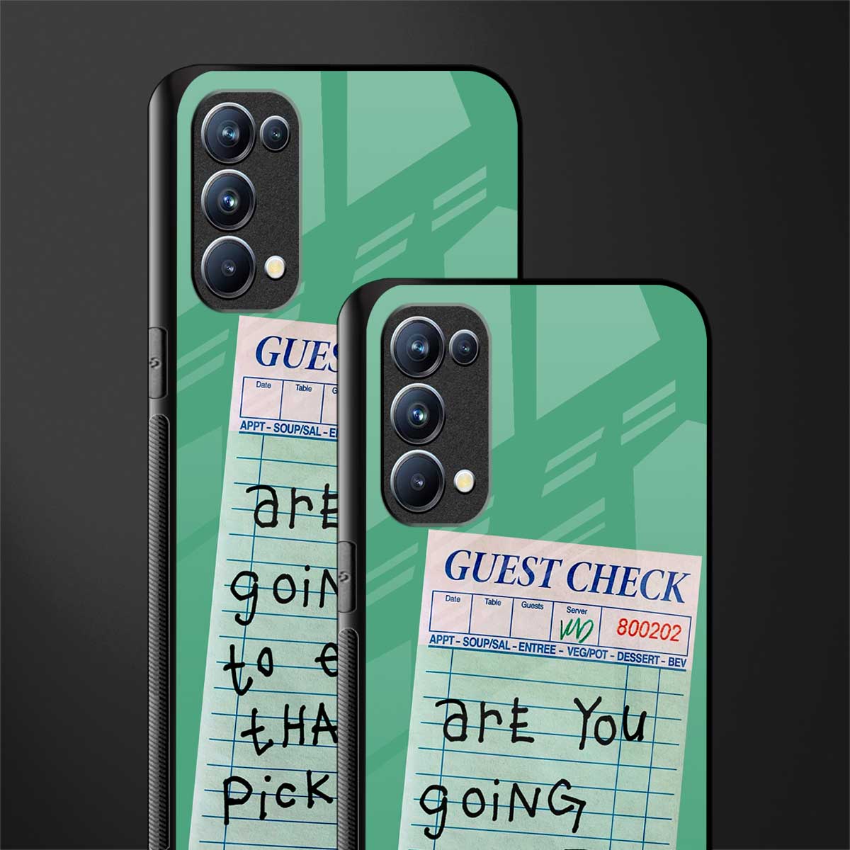 eat that pickle glass case for oppo reno 5 pro image-2