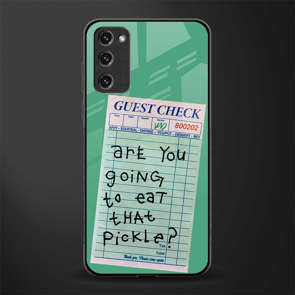 eat that pickle glass case for samsung galaxy s20 fe image