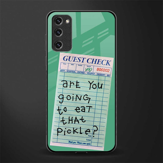 eat that pickle glass case for samsung galaxy s20 fe image