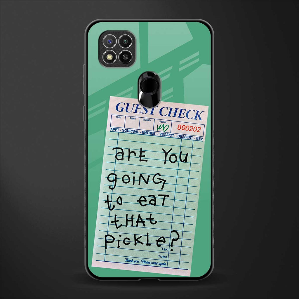 eat that pickle glass case for redmi 9 image