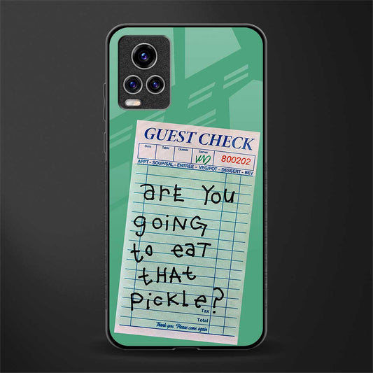 eat that pickle glass case for vivo v20 pro image