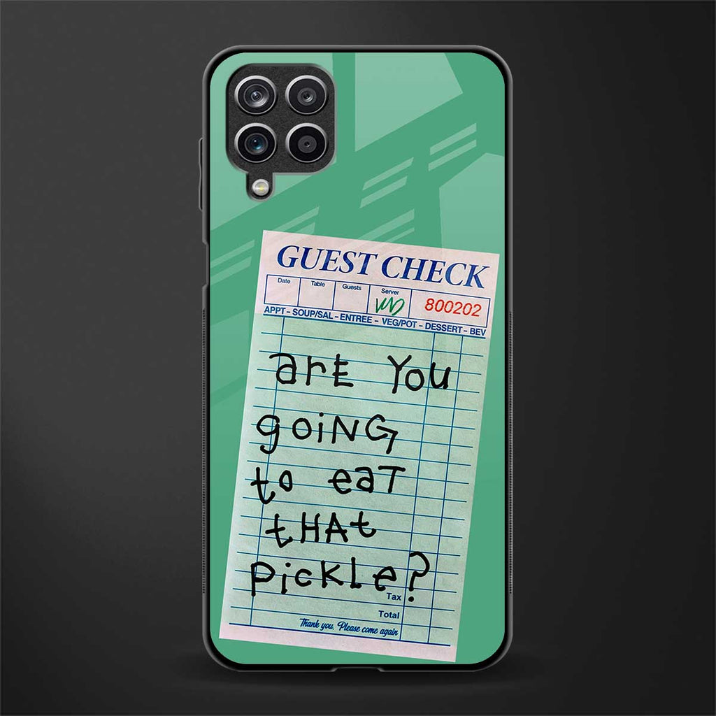 eat that pickle glass case for samsung galaxy f12 image