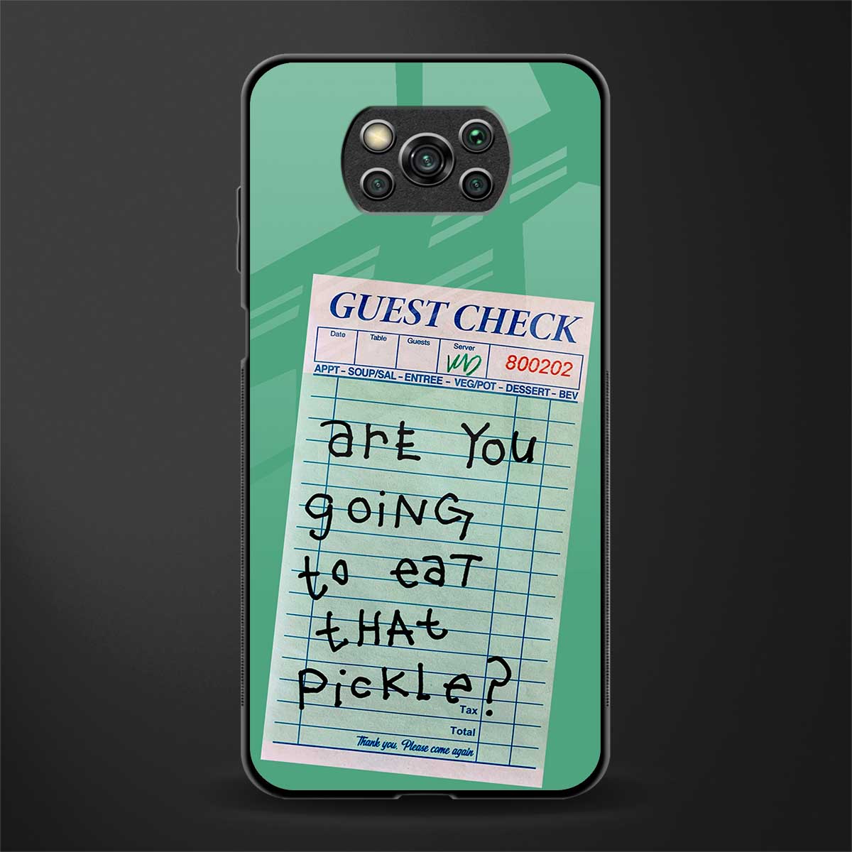 eat that pickle glass case for poco x3 image