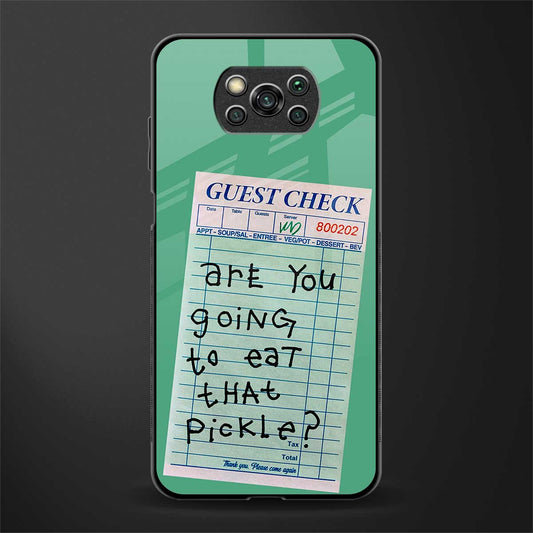 eat that pickle glass case for poco x3 image