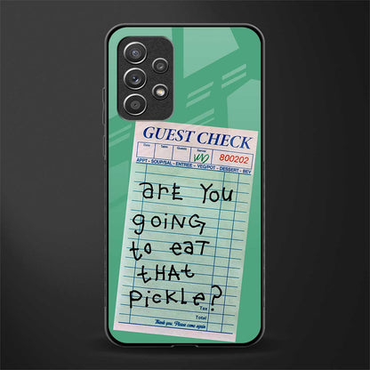 eat that pickle glass case for samsung galaxy a32 4g image