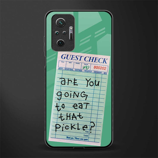 eat that pickle glass case for redmi note 10 pro image