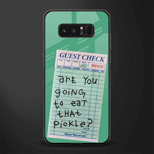 eat that pickle glass case for samsung galaxy note 8 image