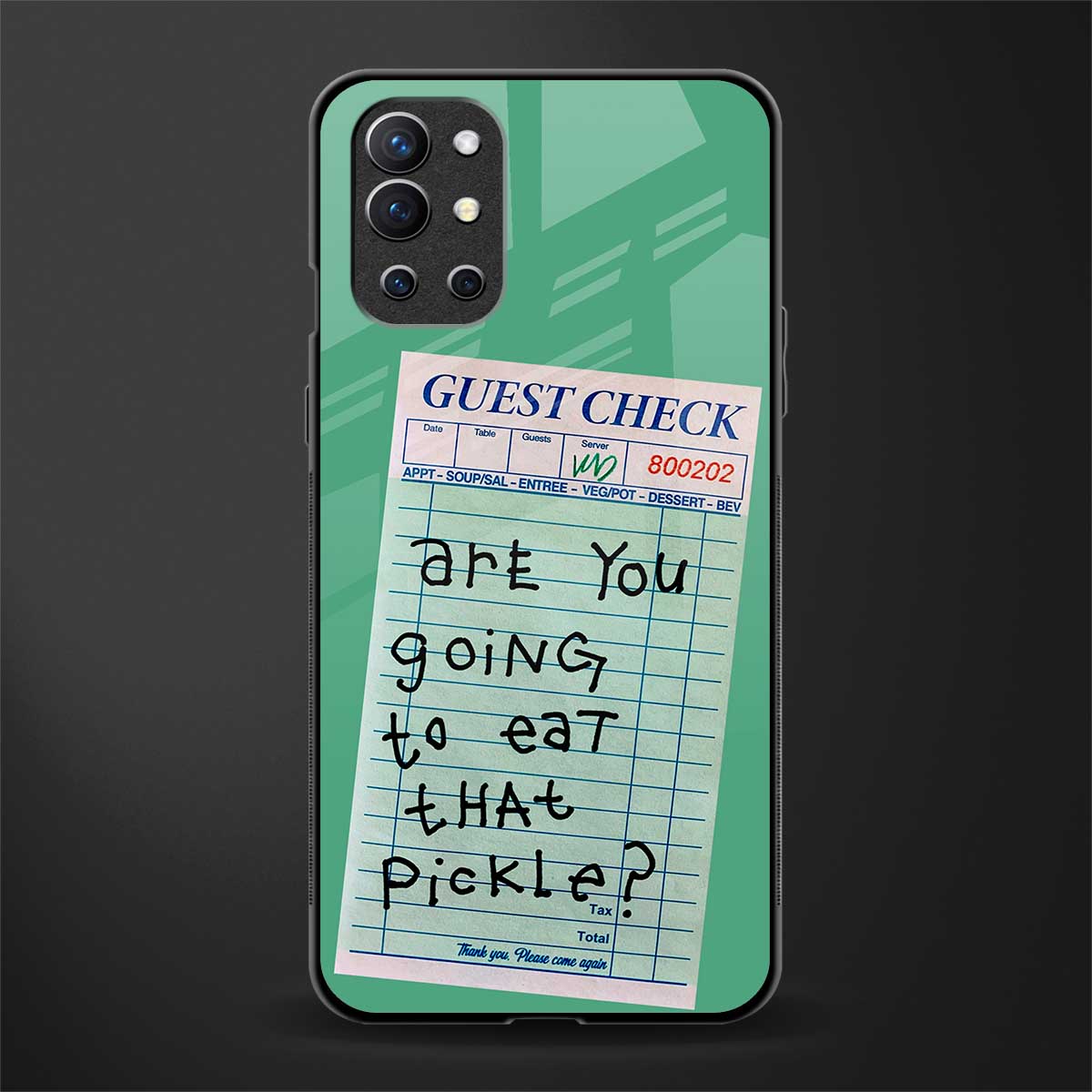 eat that pickle glass case for oneplus 9r image