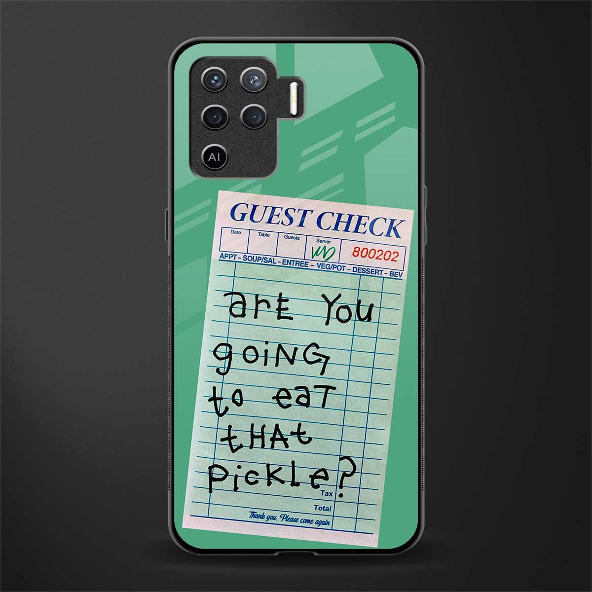 eat that pickle glass case for oppo f19 pro image