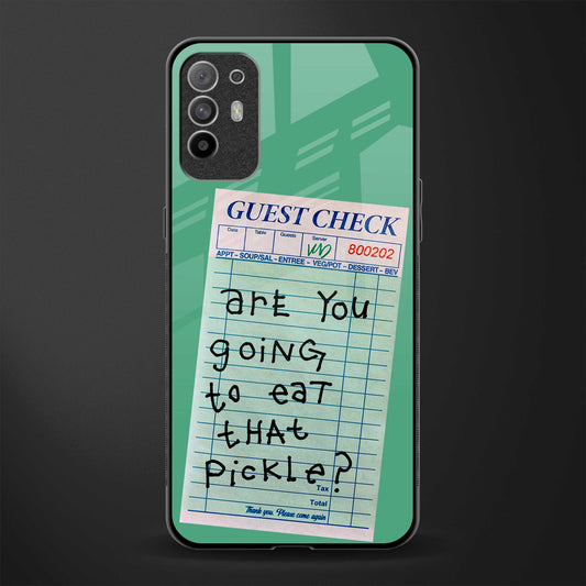 eat that pickle glass case for oppo f19 pro plus image