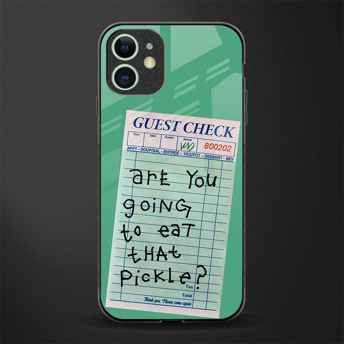 eat that pickle glass case for iphone 12 image