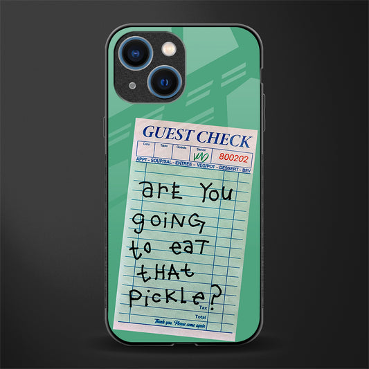 eat that pickle glass case for iphone 13 mini image