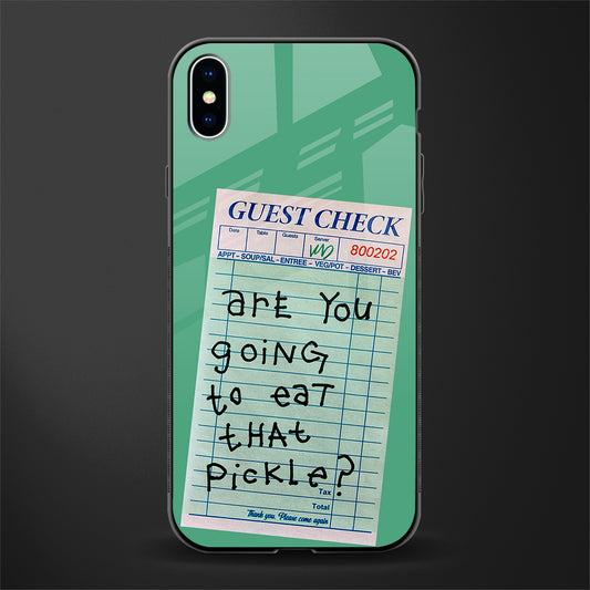 eat that pickle glass case for iphone xs max image
