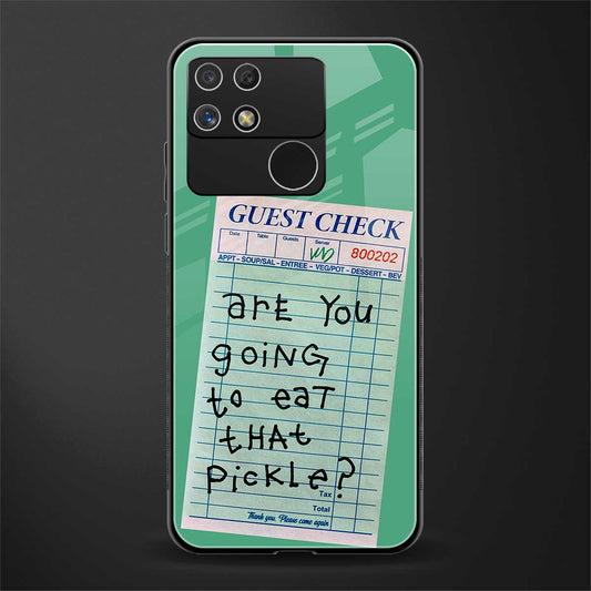 eat that pickle back phone cover | glass case for realme narzo 50a