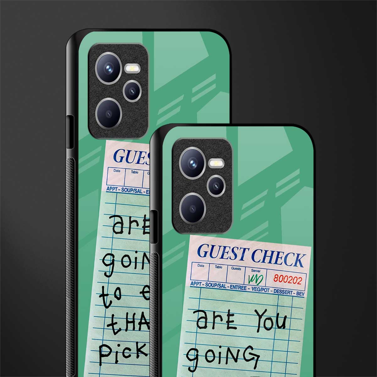 eat that pickle glass case for realme c35 image-2