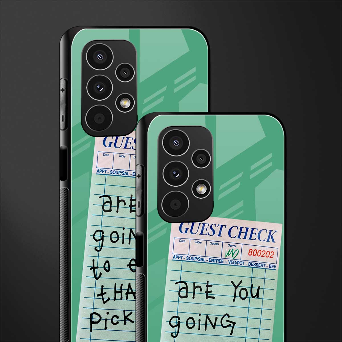 eat that pickle back phone cover | glass case for samsung galaxy a13 4g